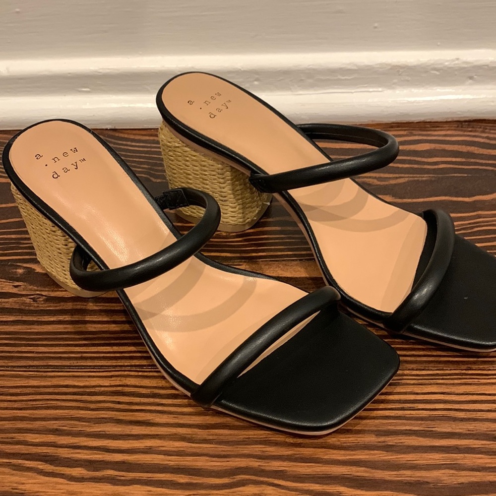 a new day Black and Tan Sandals
